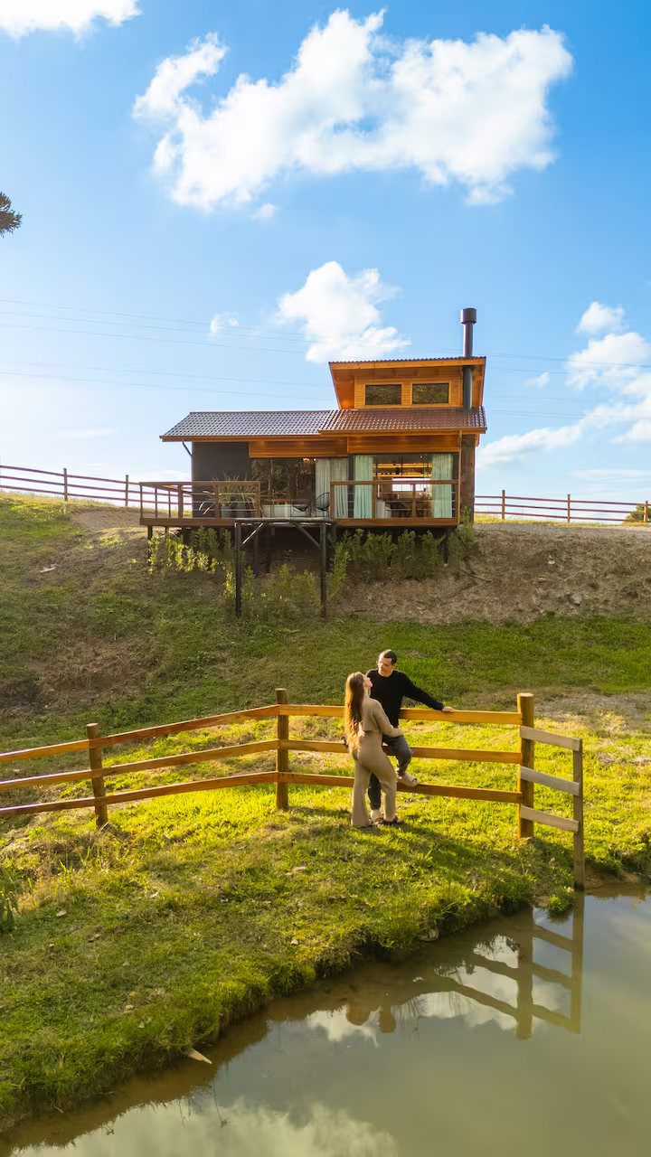 Casal na natureza